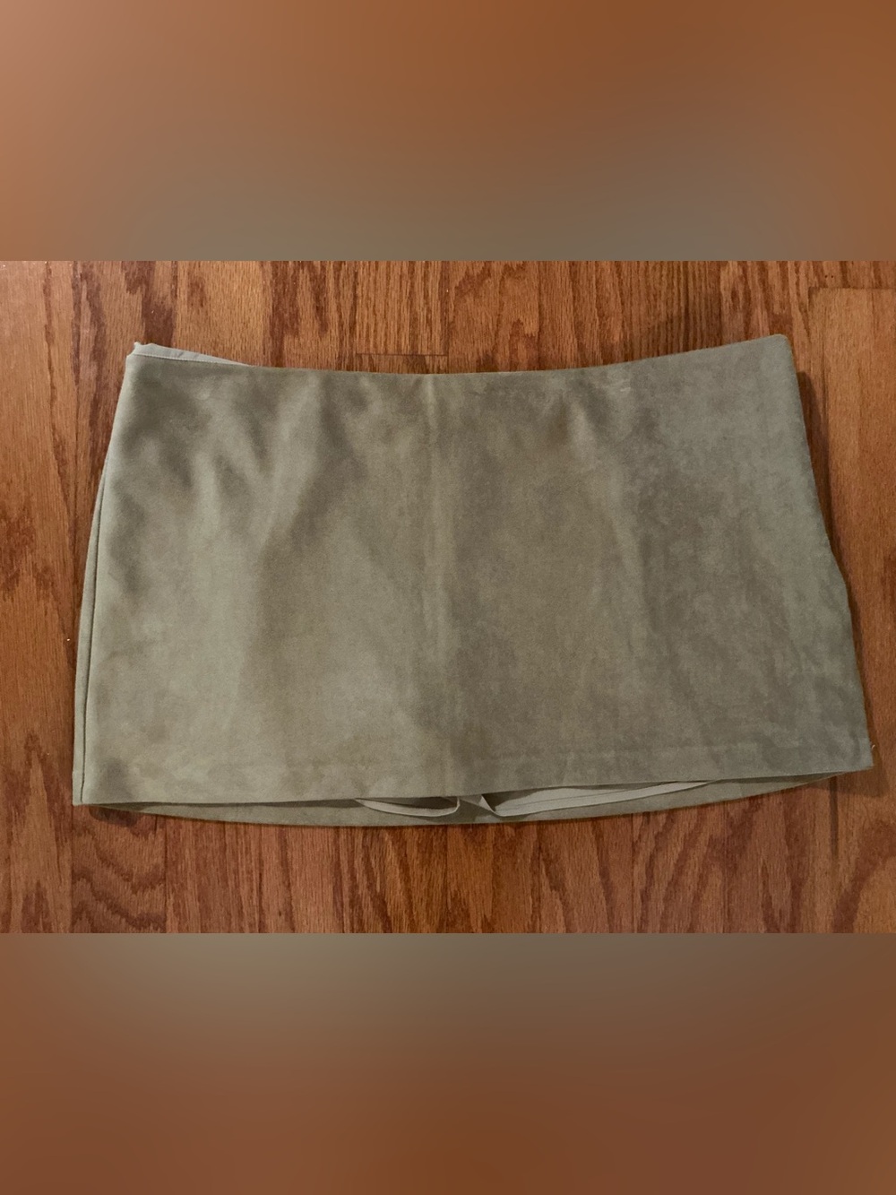 Abercrombie & Fitch Olive Suede Mini SHORTS